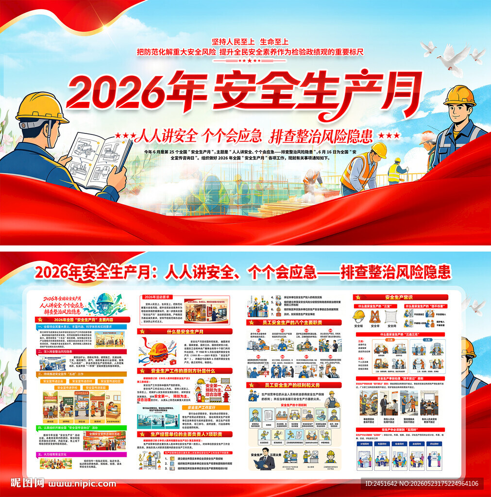 2026安全生产月宣传海报