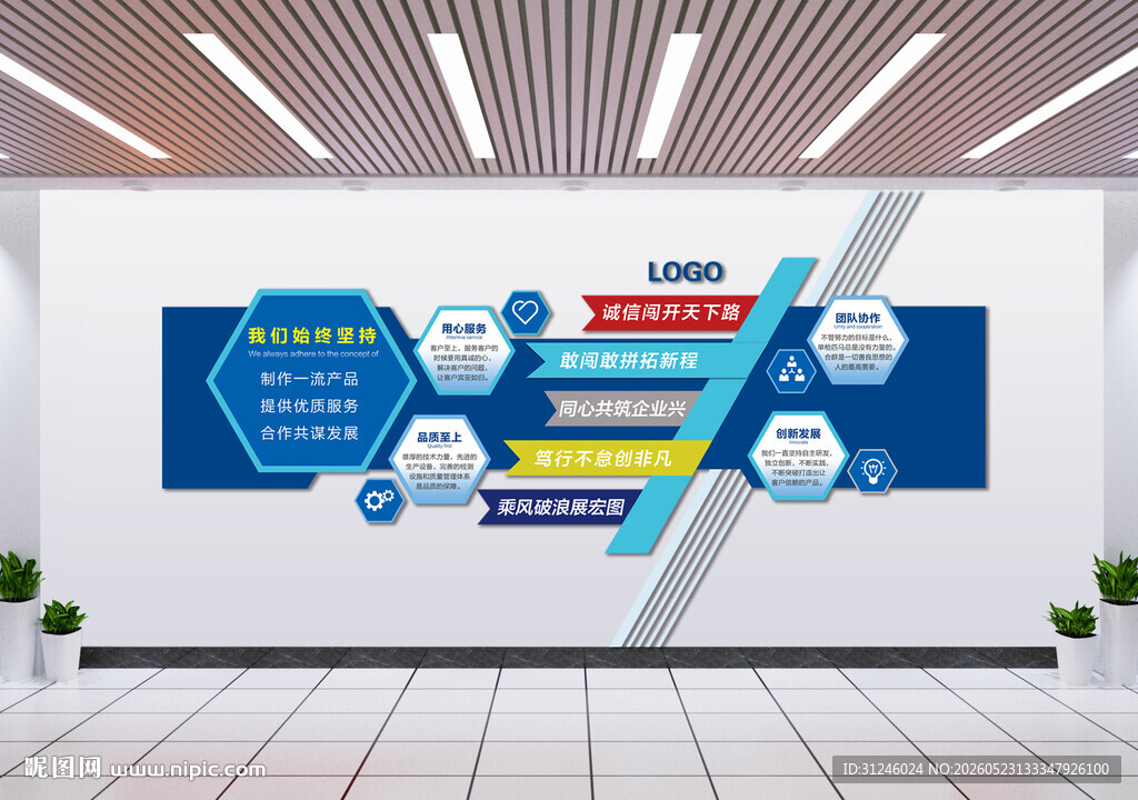 企业发展历程文化墙展示