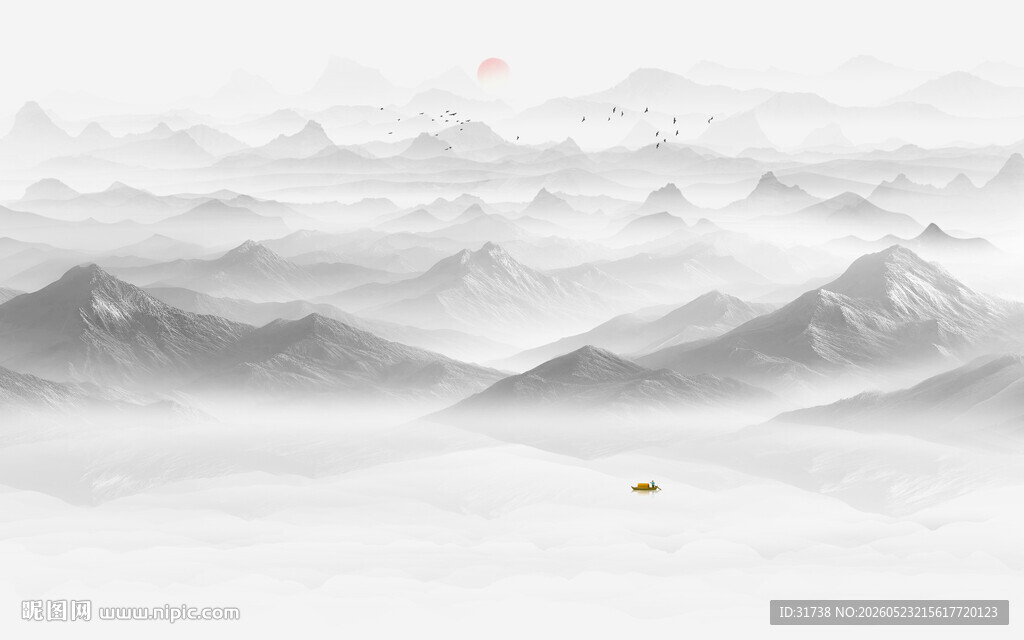 水墨山水画