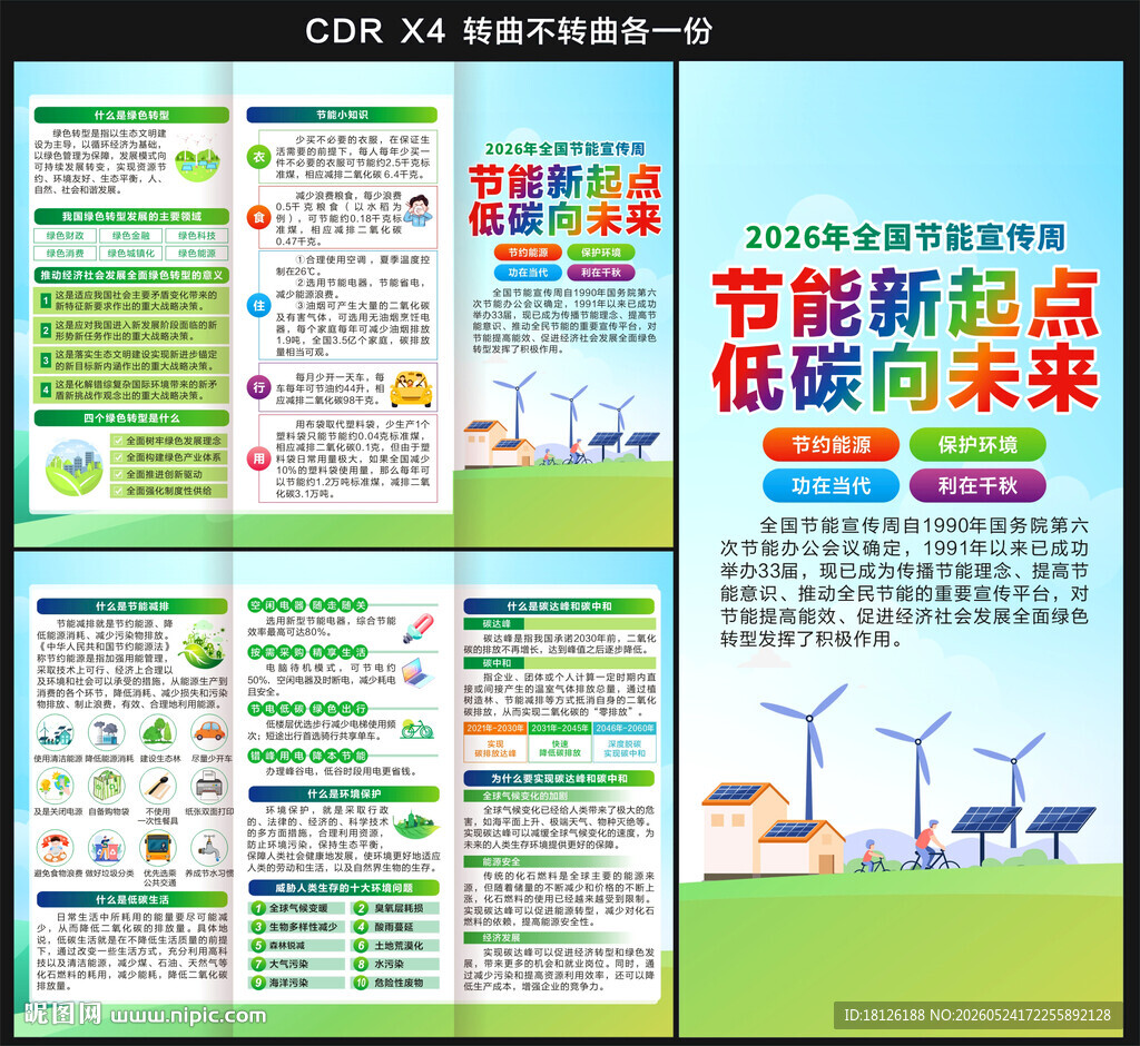 2026全国节能宣传周三折页