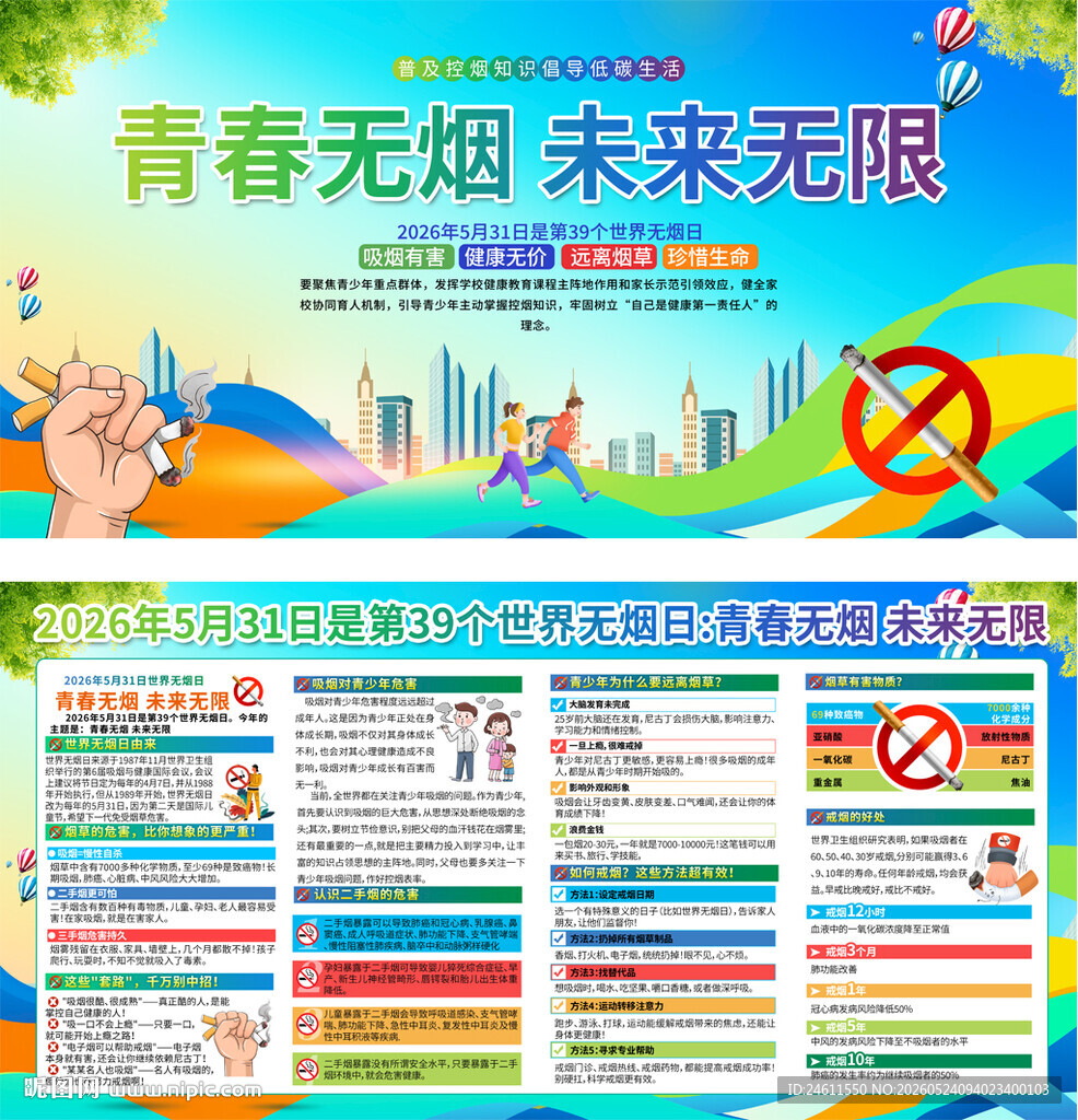 社区世界无烟日宣传栏