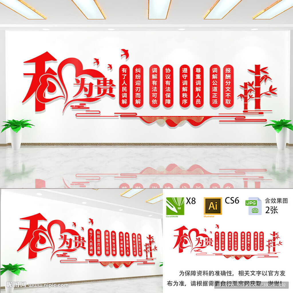 社区以和为贵文化墙