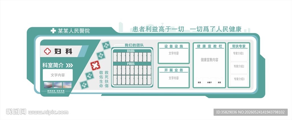 妇科简介文化墙