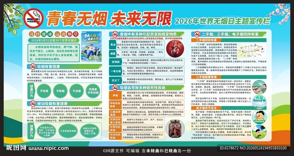 2026世界无烟日宣传栏