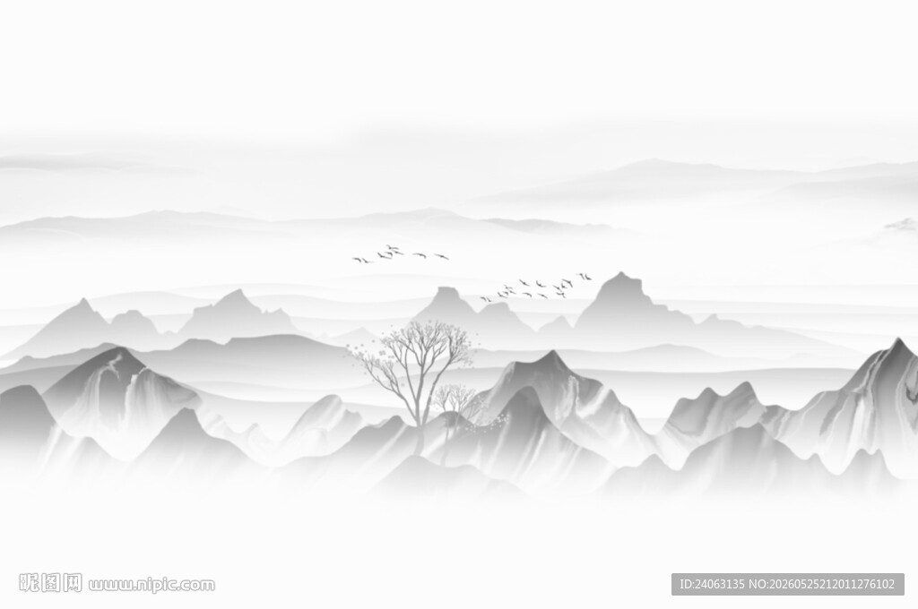 水墨山水意境图
