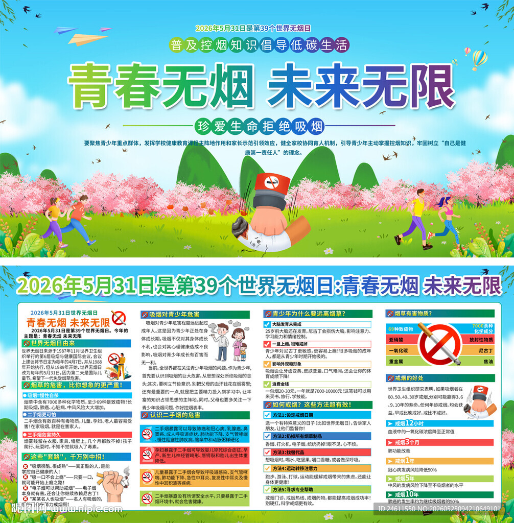2026世界无烟日宣传展板
