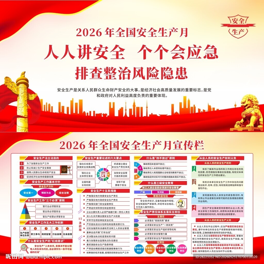 2026年全国安全生产月宣传栏