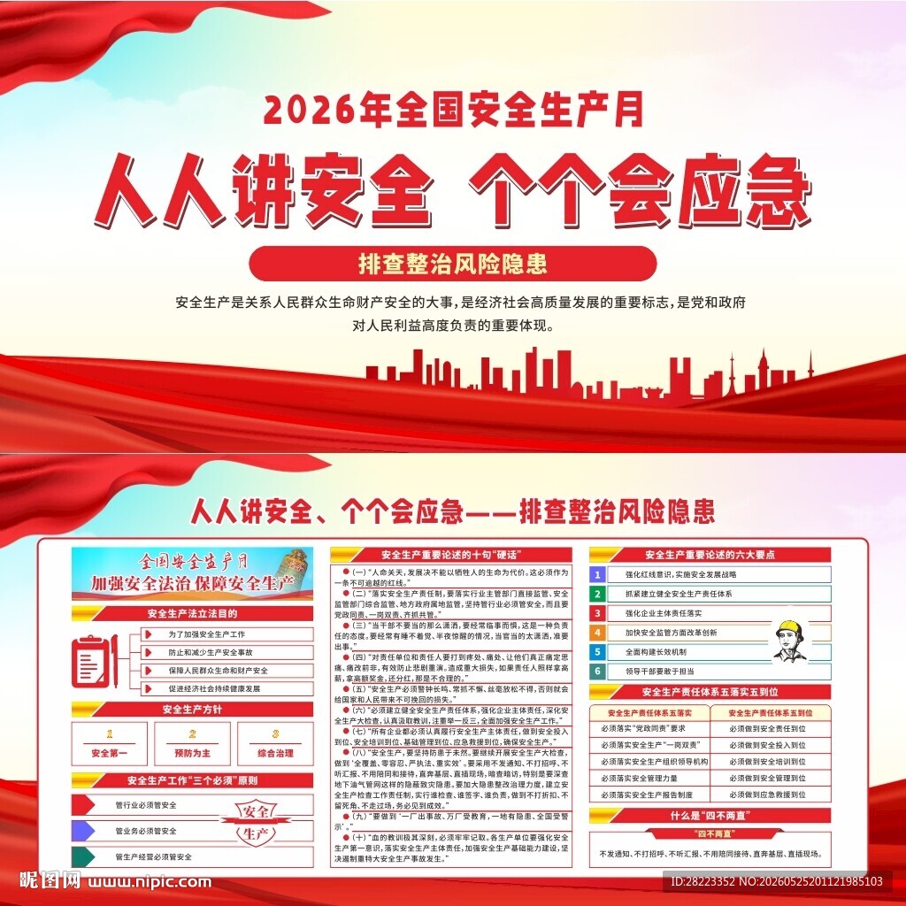 2026年安全生产月展板