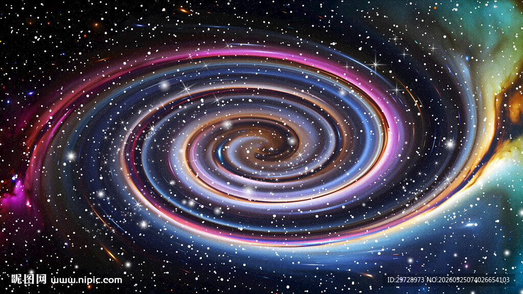 绚丽星空吊顶天花旋涡背景
