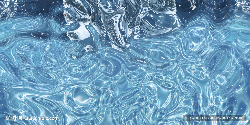 抽象蓝色水波纹