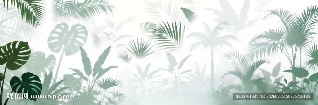 雾气磨砂膜效果绿植贴图