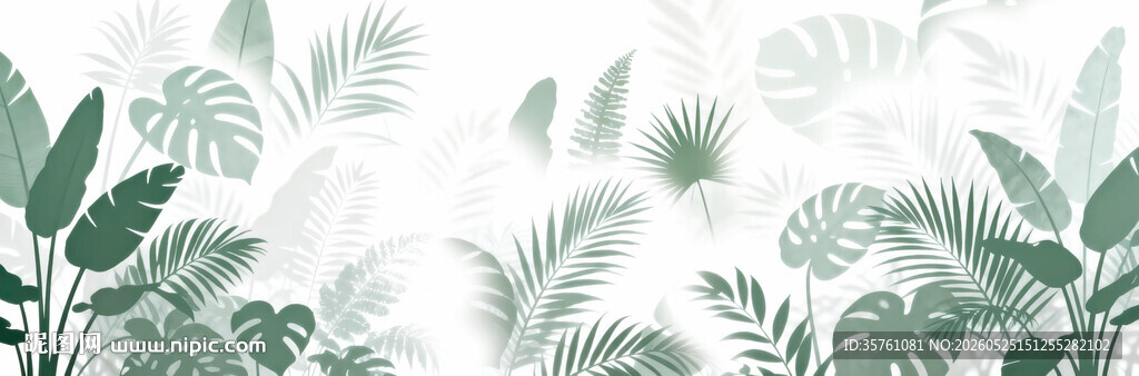 雾气磨砂膜效果绿植贴图