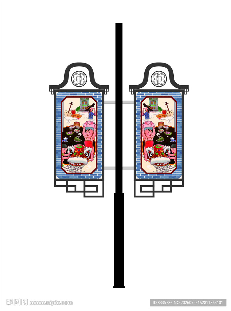 灯杆旗铁艺道旗