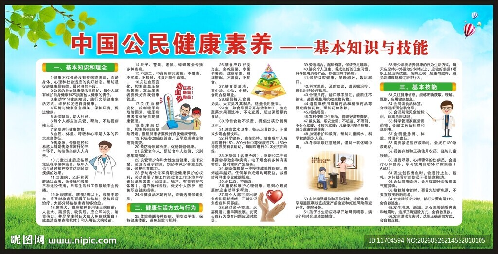 中国公民健康素养宣传栏