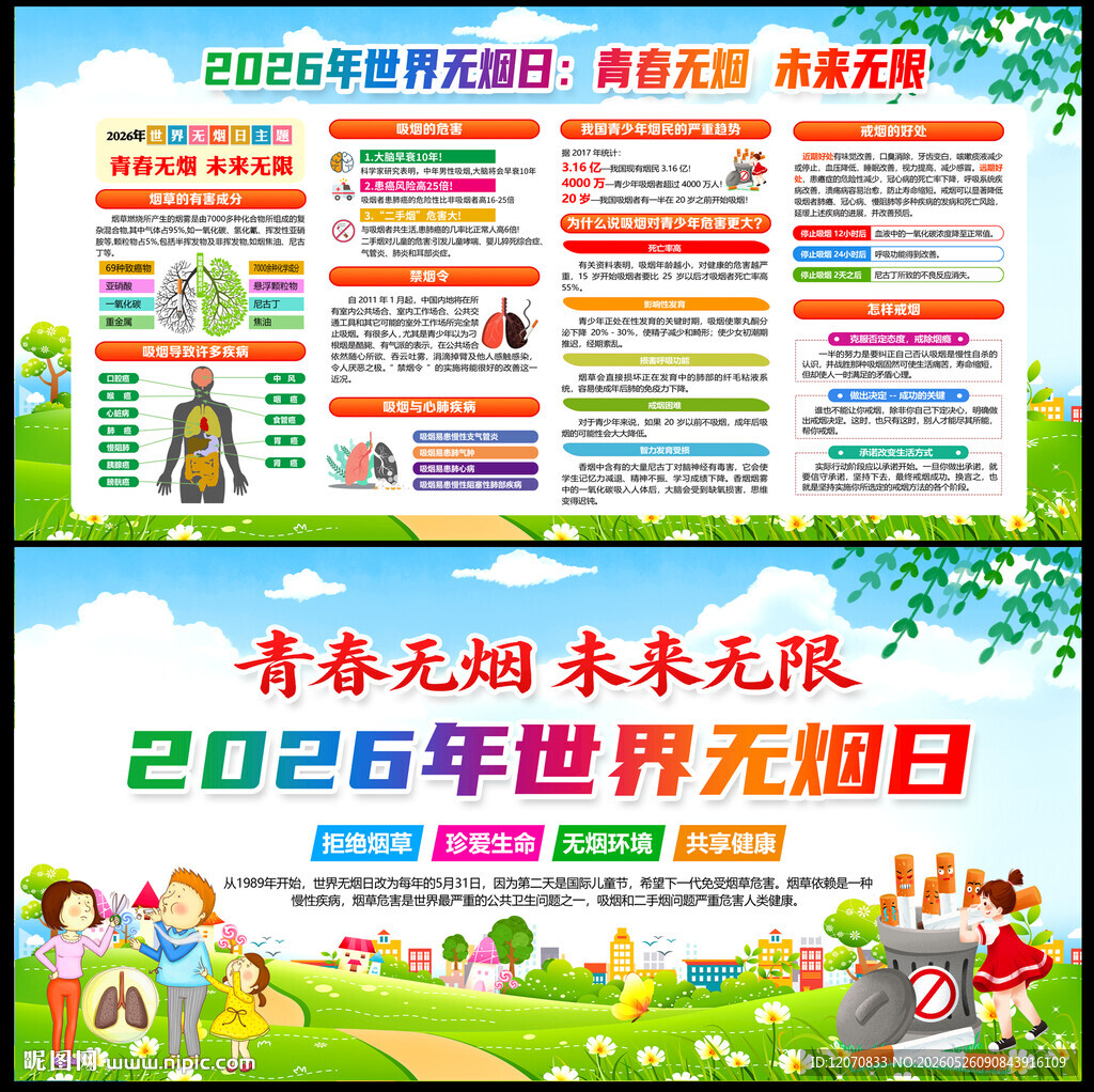 禁烟控烟展板
