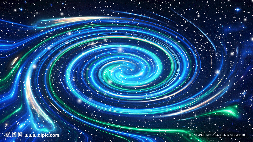 蓝绿星空旋涡天花吊顶