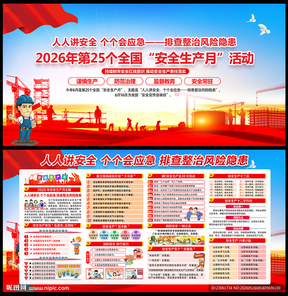 2026安全生产月宣传展板