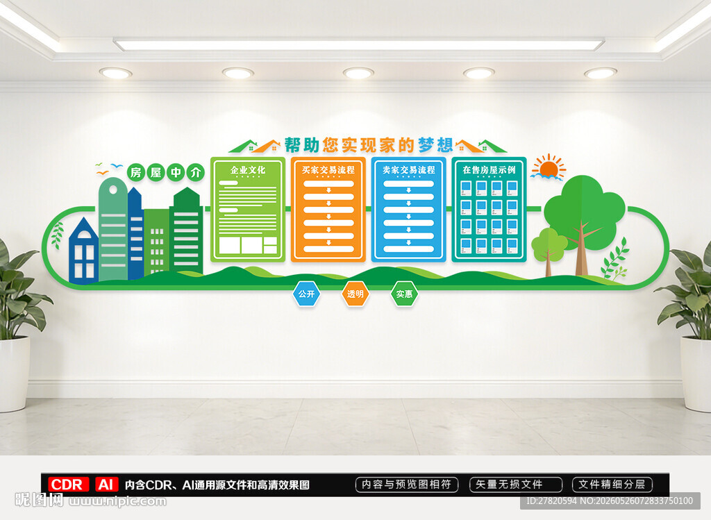 房屋中介文化墙