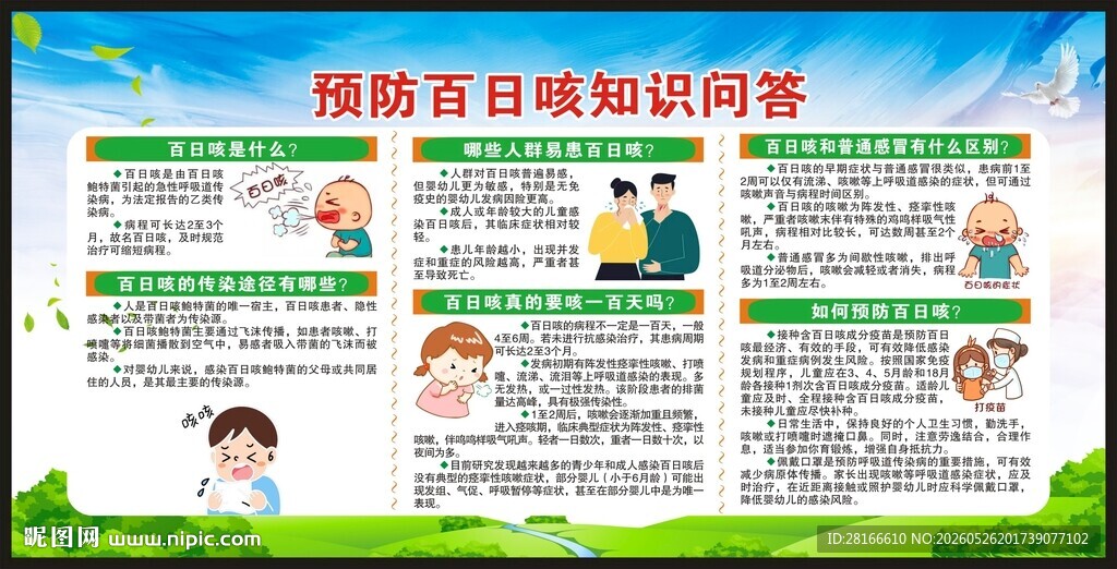 预防百日咳知识宣传栏