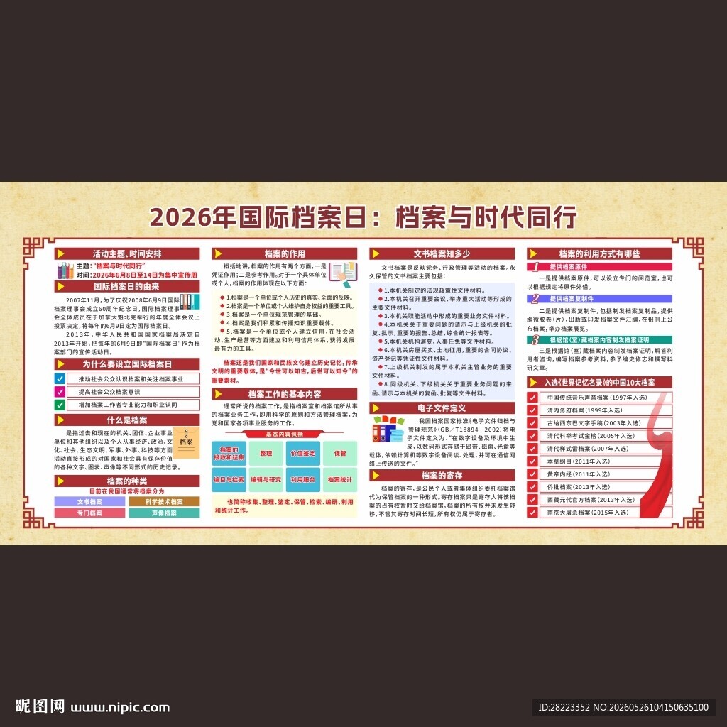 2026年国际档案日宣传栏