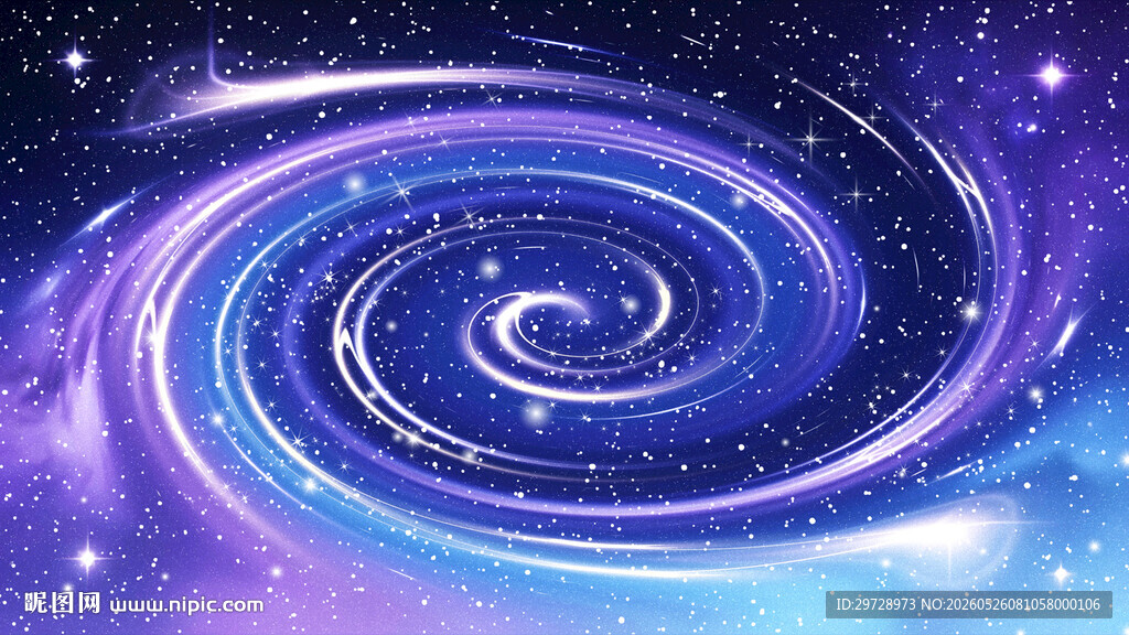蓝紫星空旋涡