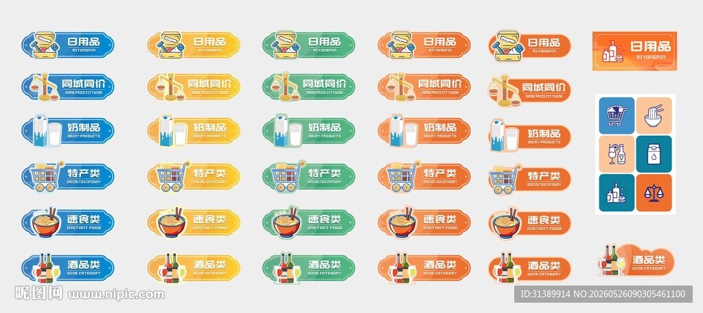 超市分类牌