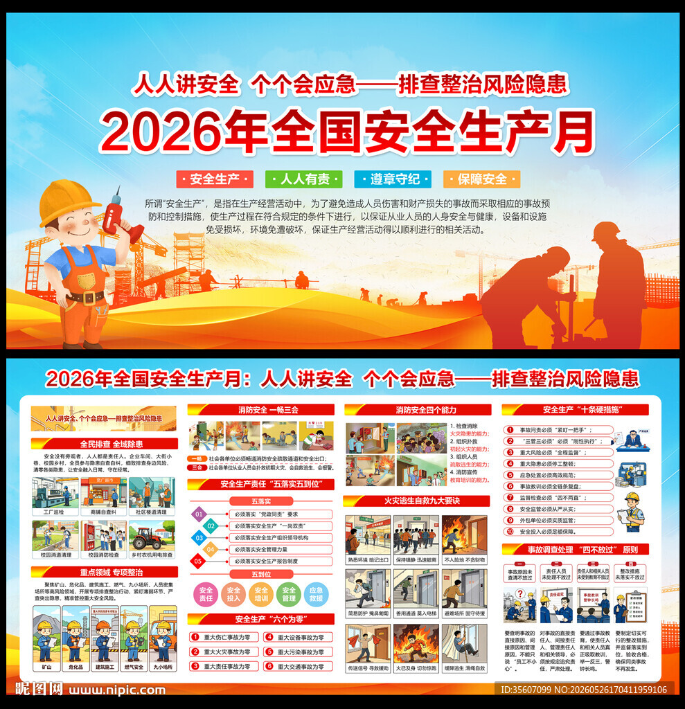 2026年安全生产月展板