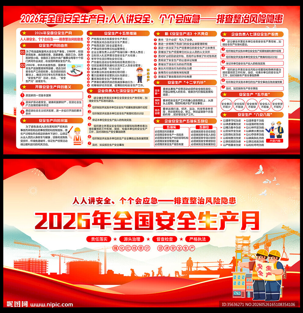 2026年全国安全生产月展板