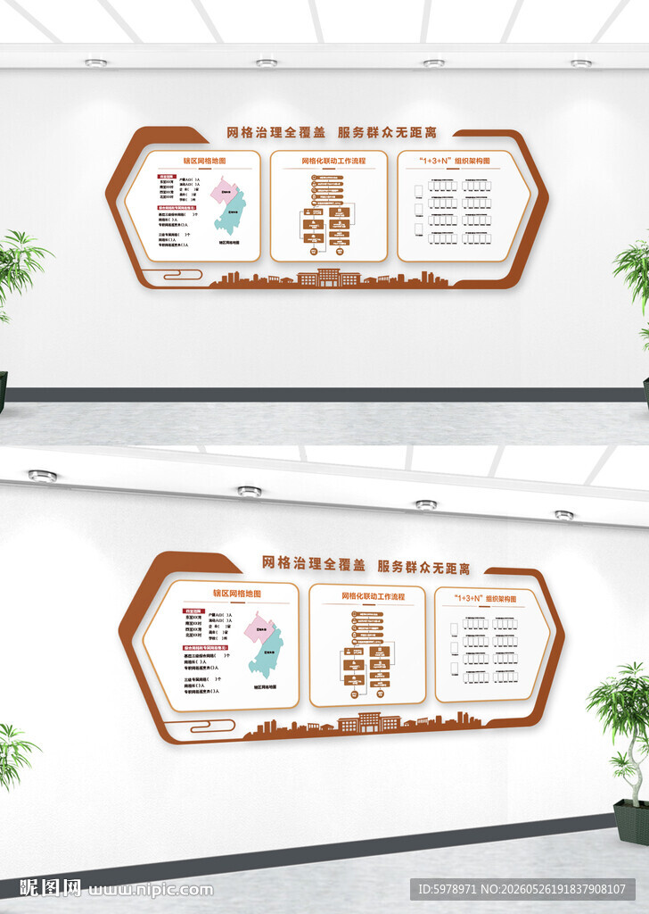 社区网格化立体墙