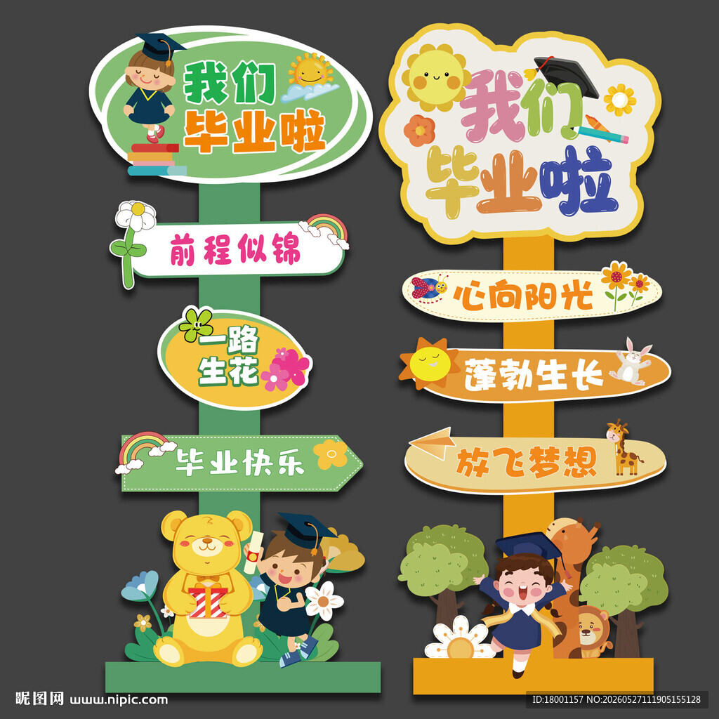 毕业指示牌