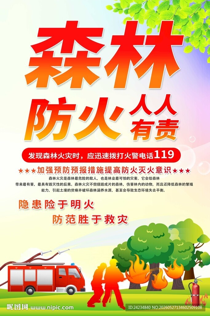 森林防火海报