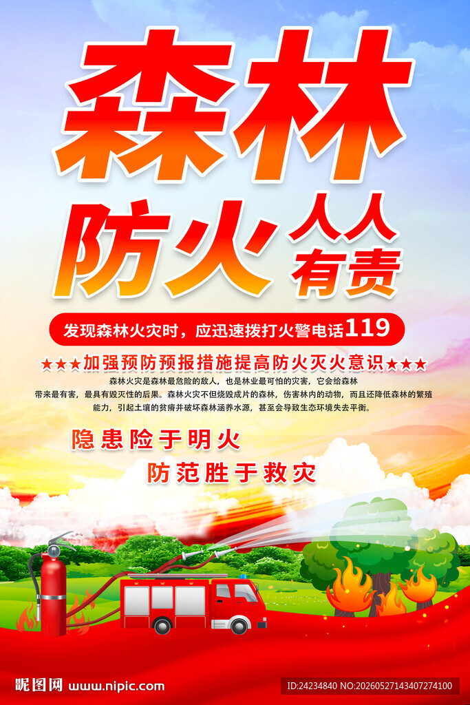 森林防火海报