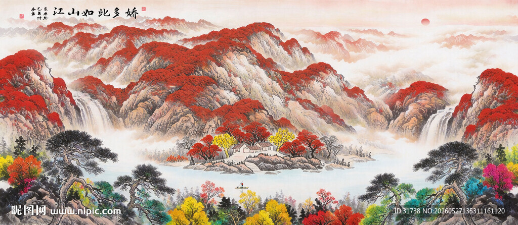 鸿运当头背景墙