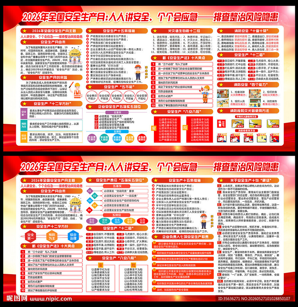 2026全国安全生产月宣传展板