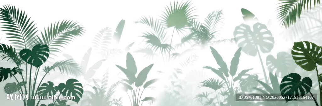 雾气磨砂膜效果绿植贴图