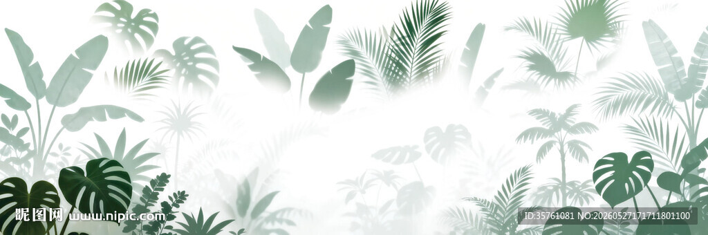 雾气磨砂膜效果绿植贴图