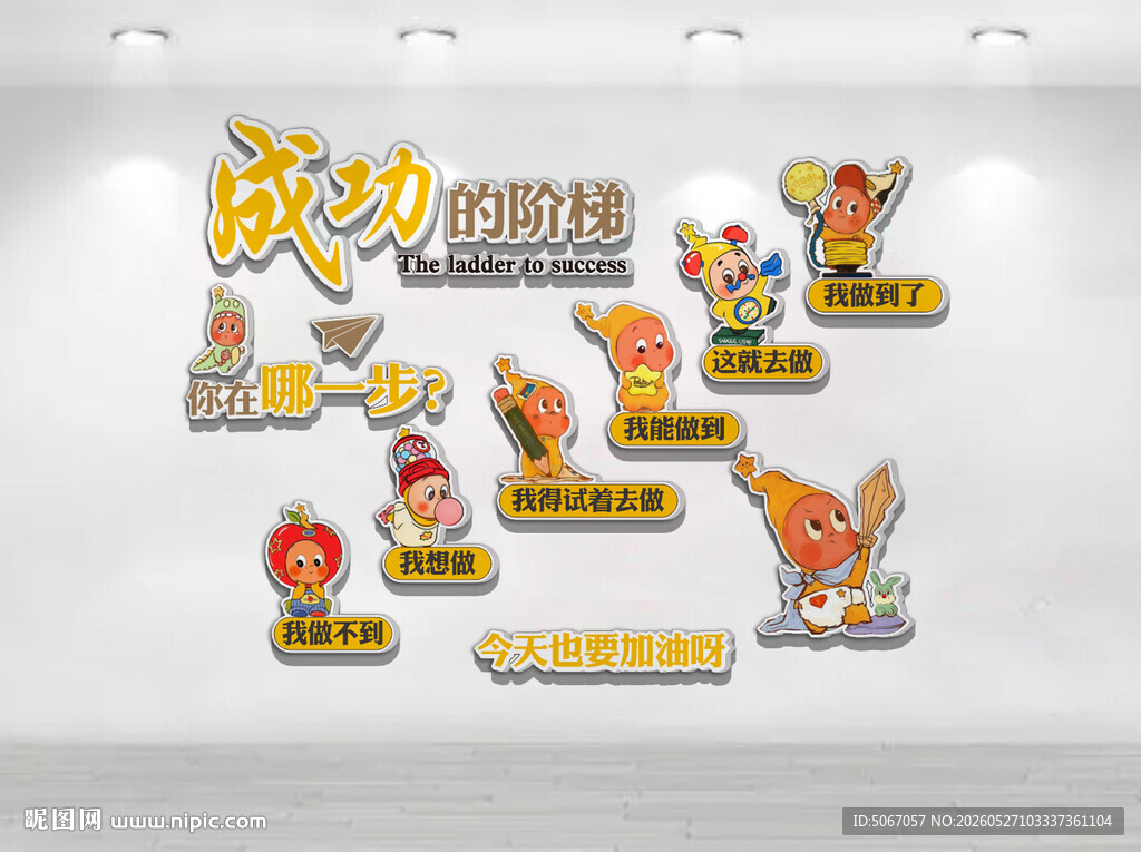 成功之路文化墙装饰图