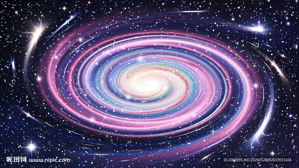 彩色旋涡星空