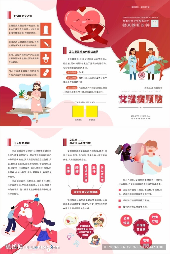 艾滋病预防折页