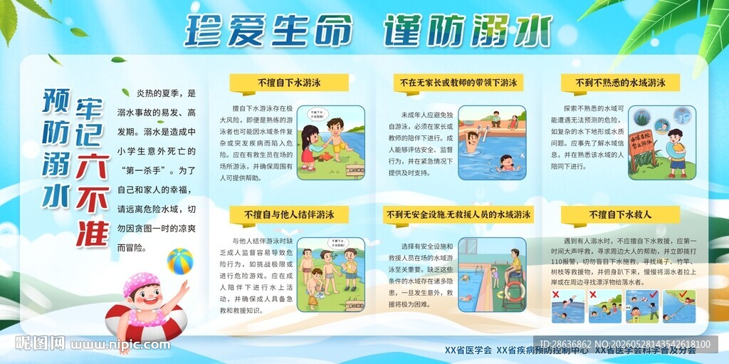 珍爱生命谨防溺水展板