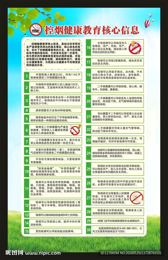 世界无烟日海报