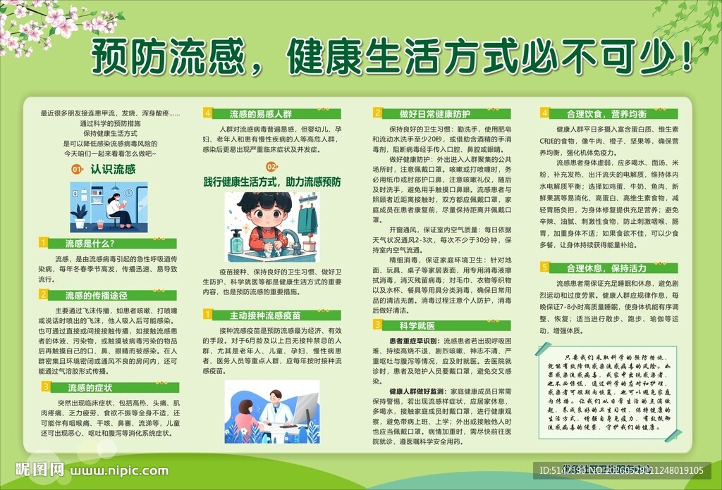 预防流感  健康生活方式必不可
