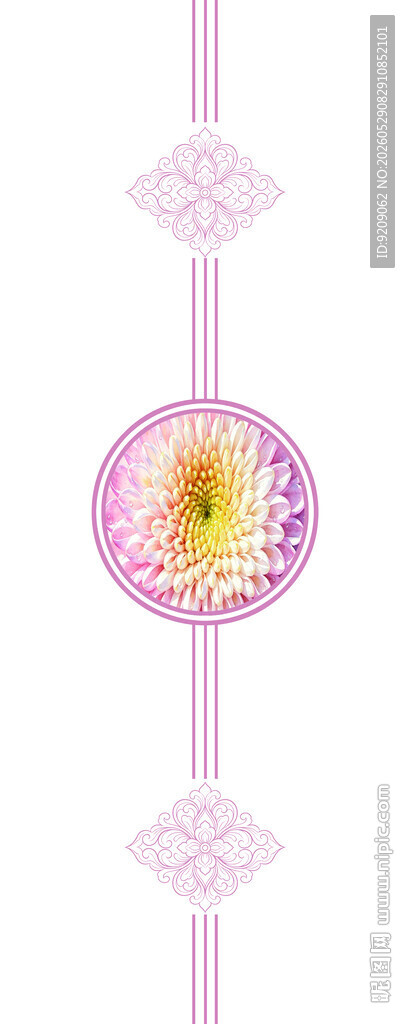 中式精美花卉图案装饰元素