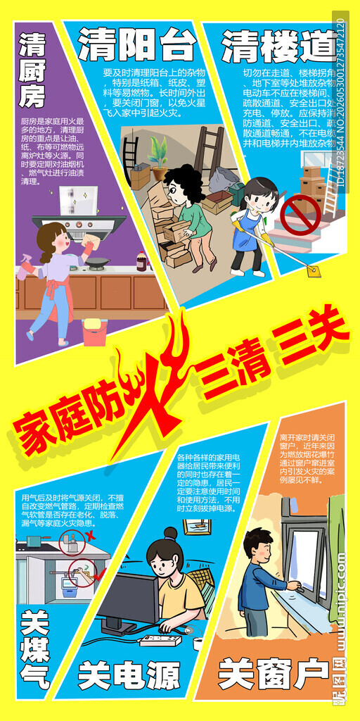 家庭防火三清三关
