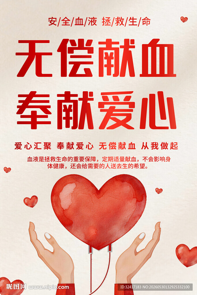 无偿献血宣传海报