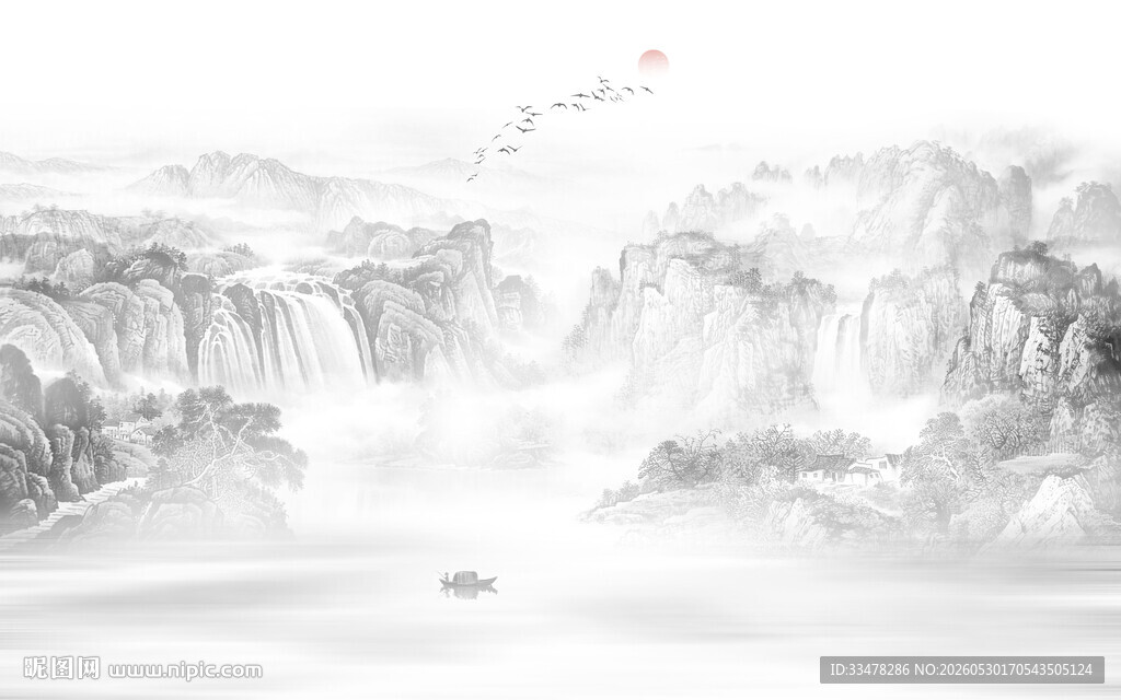 山水背景墙