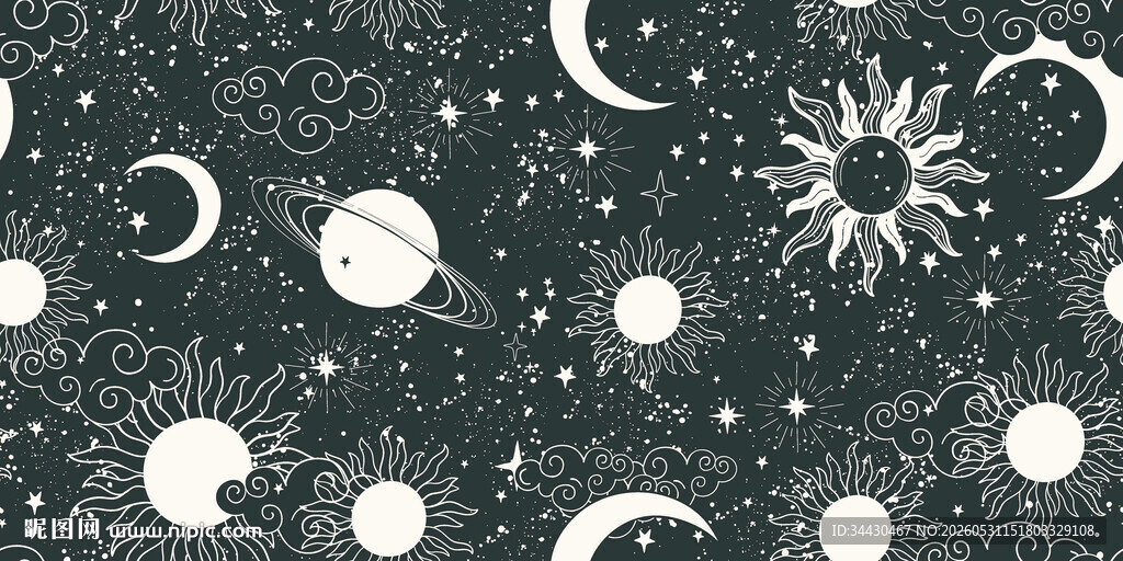梦幻星空图案设计素材