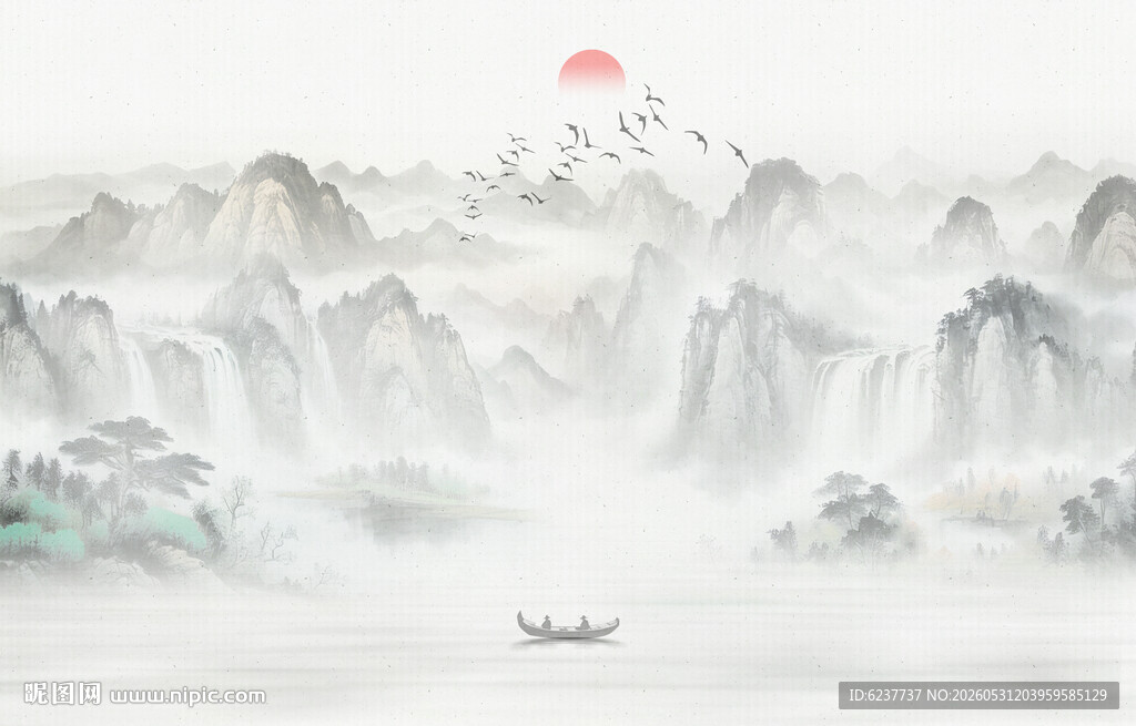  新中式背景墙
