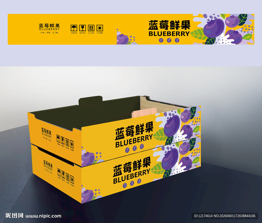 蓝莓鲜果包装盒