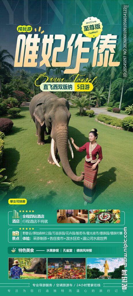 西双版纳旅游海报